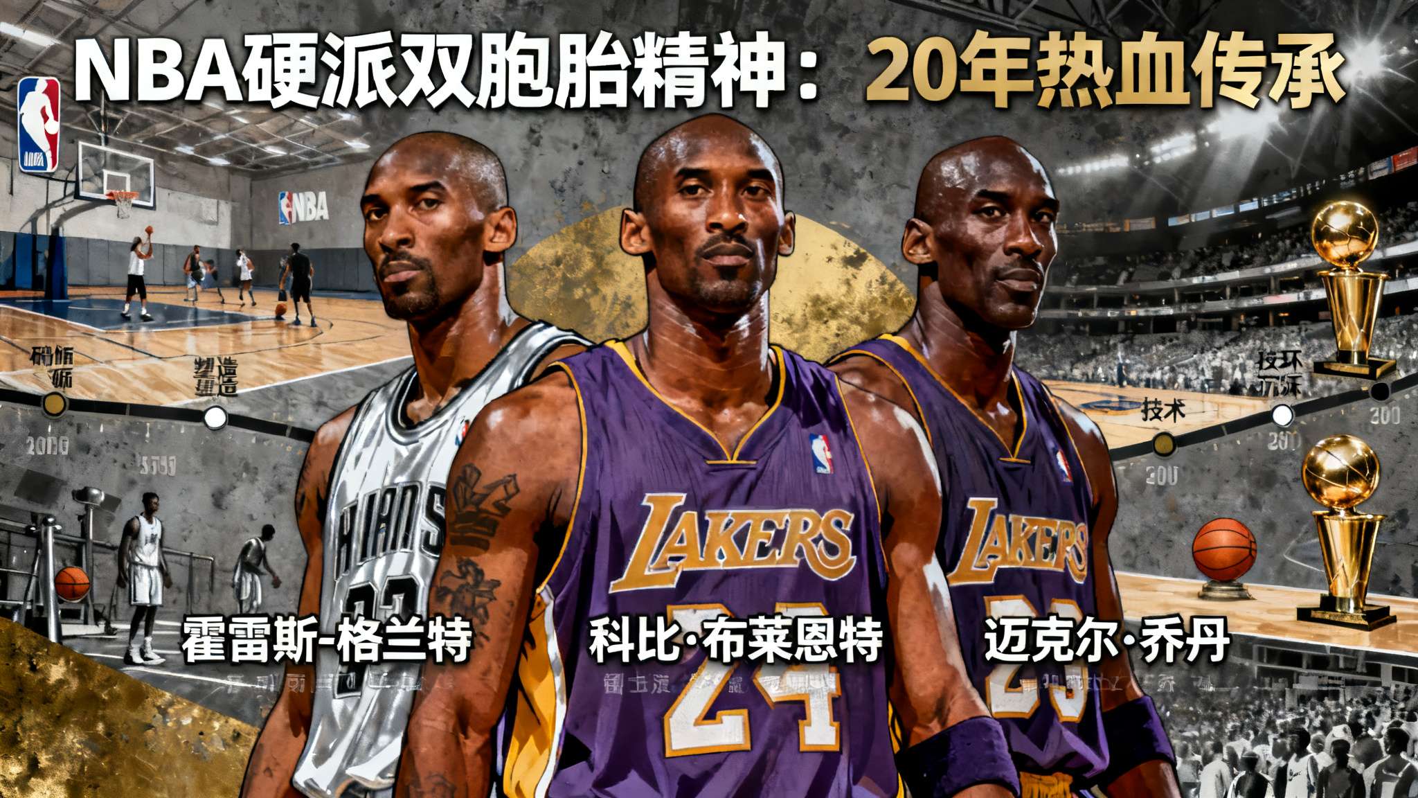 霍雷斯-格兰特谈科比与乔丹:两人相似程度如同\"双胞胎\"分析 总之,将“类似双胞胎”这个形象放置于刚烈硬派风骨之下,不只是修辞,也是NBA发展